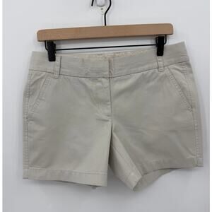 J.Crew Khaki City Fit Chino Shorts 5 Inch Cotton Casual Preppy Size 6 NWT Summer